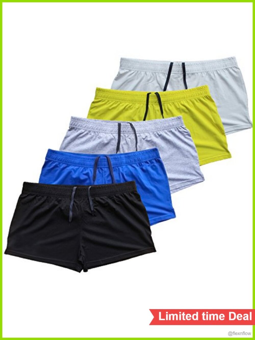 Men's Cotton Spandex Bodybuilding Gym Shorts 10-12" Inseam